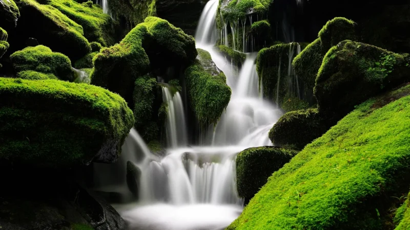 FOTOTAPETA GÓRY NATURA DRZEWO KAMIENIE 3D 254X184